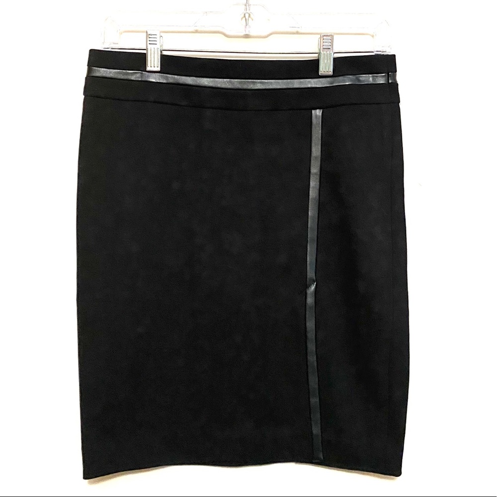 Cache black side slit skirt
